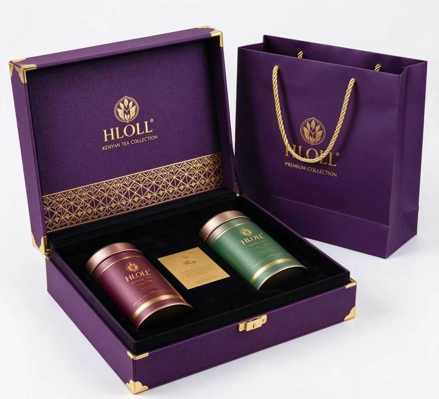 HLOLL 肯尼亚高原珍藏红茶双罐礼盒品牌视觉